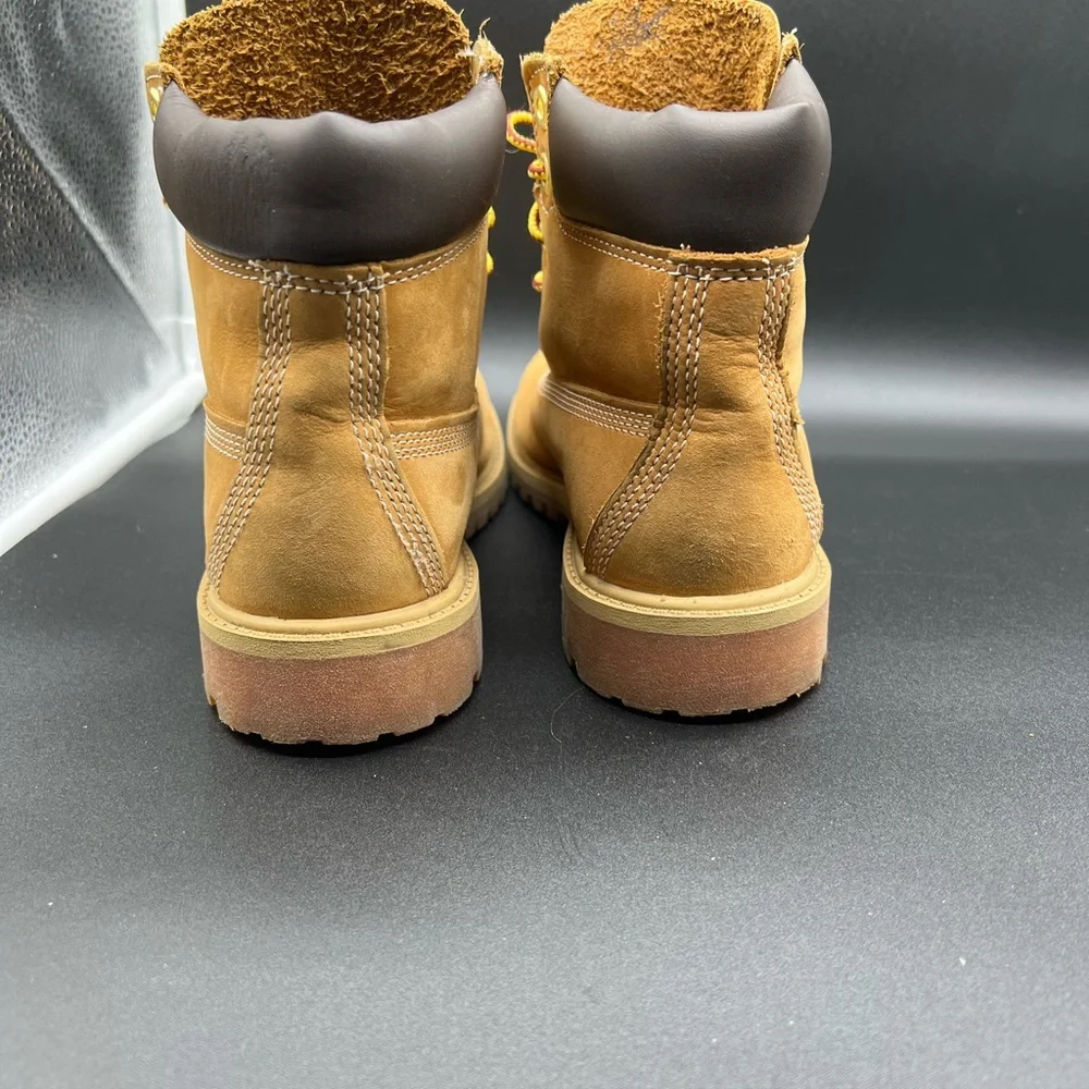 Timberland Premium Wheat Tan Boots Juniors/Kids Size 3.5 M  #12909 - Picture 2 of 11